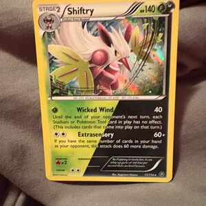 Shiftry holographic Pokémon card